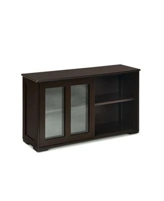 Gouun Sideboard Buffet Cupboard Storage Cabinet with Sliding Door
