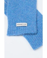 Jennie Liu 100% Cashmere Knitted Gloves(Black, One Size)