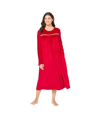 Only Necessities Women's Plus Velour Gown