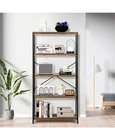 Gouun Multipurpose Open Bookcase Industrial Rack Wide Standing Storage Shelf