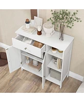 Bathroom Floor Cabinet Freestanding Kitchen Cupboard Storage Organizer with Drawer