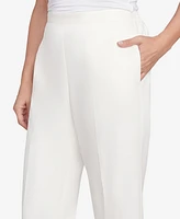 Alfred Dunner Women's Copenhagen Soft Heather Microfiber Short Length Pants