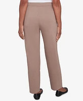 Alfred Dunner Women's Telluride Millennium Faux Fly Front Short Length Pants