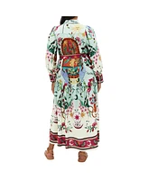 City Chic Plus Ezra Print Maxi Dress