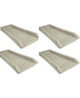 Suncast SB24 Decorative Rain Gutter Downspout Splash Block, Light Taupe (4 Pack)