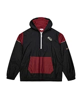 Mitchell & Ness Men's Black Florida State Seminoles Team 3.0 Anorak Half-Zip Hoodie