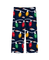 Outerstuff Toddler Denver Broncos Two-Piece Garland Holiday Long Sleeve Pajama Set