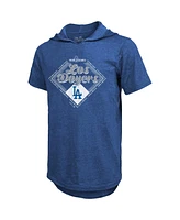 Majestic Men's Royal Los Angeles Dodgers 2024 World Series Champions Tri-Blend Hoodie T-Shirt