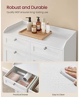 Slickblue Freestanding Bathroom Laundry Cabinet with 2 Drawers & Tilt-Out Hampers with Handles