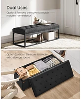 Slickblue Storage Ottoman Bench with Legs Capacity, End-of-Bed Chest for Living Room, Bedroom, Entryway