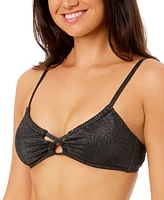 Salt + Cove Solid Lurex Twist-Front Bralette Bikini, Exclusively at Macy's