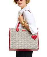 kate spade new york Valentine's Day Spade Flower Coasted Canvas Large Market Tote