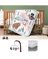 The Peanutshell Woodland Camo 7 Piece Baby Nursery Crib Bedding Set, and 4 Pack Sheets