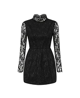 Nocturne Women's Lace Long Sleeve Minidress