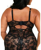 Adore Me Plus Brielle Babydoll & G-String Set Lingerie