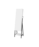 Gouun Freestanding Jewelry Cabinet with Full-Length Mirror