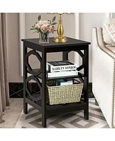 Gouun 3-tier Nightstand Sofa Side End Accent Table