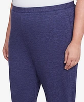 Alfred Dunner Plus French Quarter Soft Brushed Knit Average Length Pants