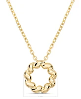 Devata Eternity Pendant Chain Necklace in 14K Gold, 16 in adj to 18 in, approx. 4.1 grams