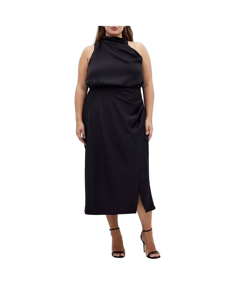 City Chic Plus Limelight Halter Dress