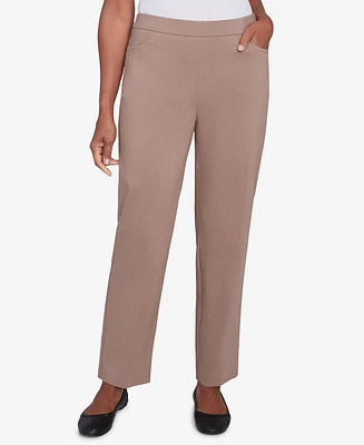 Alfred Dunner Women's Telluride Millennium Faux Fly Front Average Length Pants