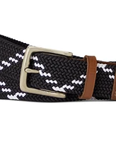 Polo Ralph Lauren Men's Leather-Trim Webbed Belt