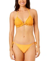 Salt Cove Juniors Crochet Halter Triangle Bikini Top Side Tie Bikini Bottoms Exclusively At Macys