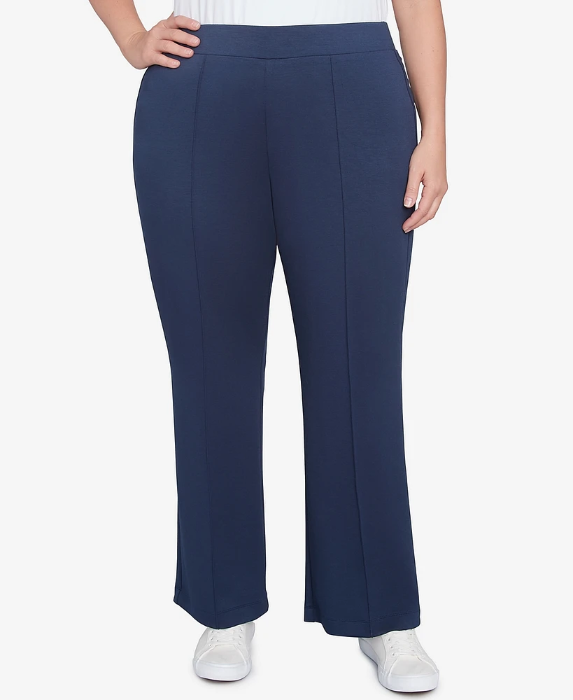 Ruby Rd. Plus Solid Scuba Knit Pleated Pant