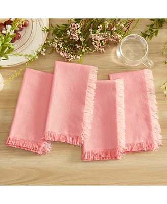 Elrene Chambray Solid Color Fabric Napkin, Set of 4