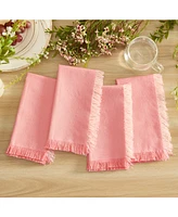 Elrene Chambray Solid Color Fabric Napkin, Set of 4