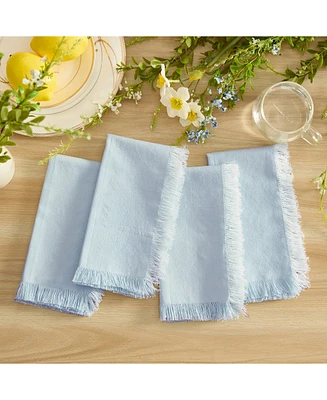 Elrene Chambray Solid Color Fabric Napkin, Set of 4