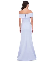 Eliza J Women's Off-The-Shoulder Faux-Pearl-Embellished Evening Gown