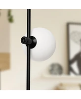 Equinox Modern Wall Plug-In Led Sconce Lamp with Glass Globe Shades (62")