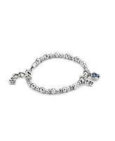 UNOde50 Sterling Silver Metal Alloy Bracelet with Bead Trimmings