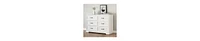 gaomon Dresser For Bedroom With 6 Drawers, Wood Drawer Dresser Chest Of Drawers For Closet, Living Room, Hallway, Nursery, Kids Bedroom(White and Brow