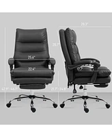 Vinsetto Microfibre Massage Office Chair with Heat, Reclining,