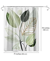 Americanflat 71x74 Forest Bouquet Shower Curtain - 100% Polyester Shower Curtain