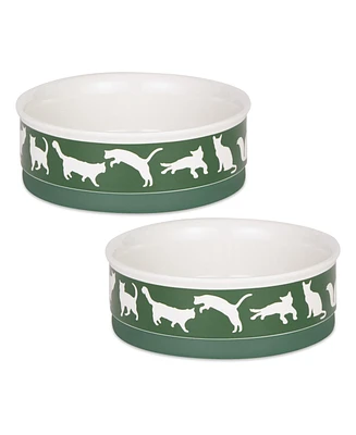 Bone Dry Cat's Meow Pet Bowl Set/2