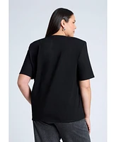 Eloquii Plus Dramatic Shoulder Tee