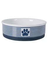 Bone Dry Striped Paw Patch Pet Bowl Set/2