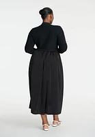 Eloquii Plus Elements Mockneck Twofer Midi Dress
