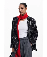 Desigual Women's Face blazer