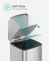 Slickblue 5.2-Gallon (20L) Stainless Steel Trash Can, Kitchen Garbage Bin with Durable Design