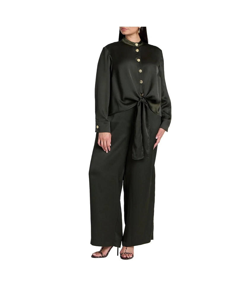 Eloquii Plus Size Satin Trouser