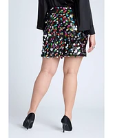 Eloquii Plus Multicolor Paillette Sequin Skirt