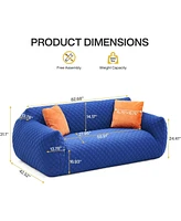 Tribesigns 2 Seater Loveseat Sofa, No Assemble Required Couch, Modern 3-Seater Deep Soft Upholstered Comfy Sofa with Armrest Backrest and 2 Pillows fo