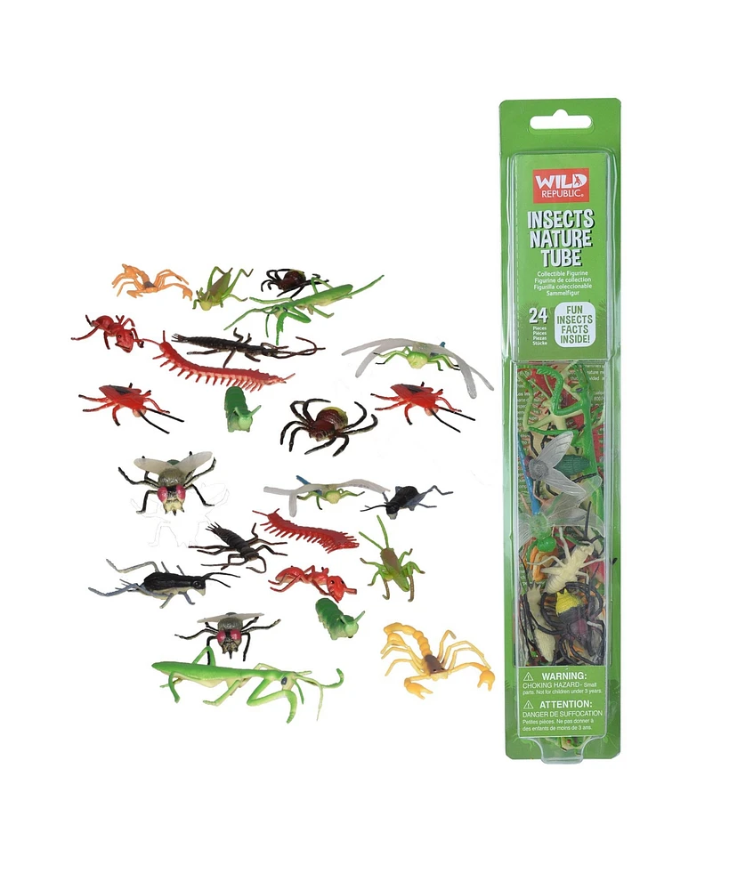 Wild Republic Nature Tube Insects Figurines, 24 Pieces