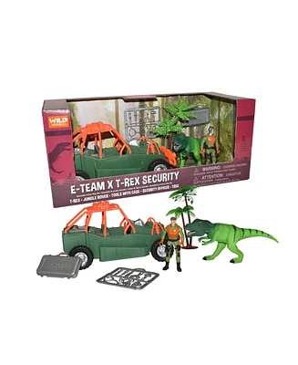 Wild Republic E-Team Box Set T-Rex Figurines, 6 Pieces