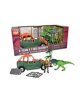 Wild Republic E-Team Box Set T-Rex Figurines, 6 Pieces