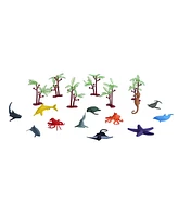 Wild Republic Bucket Mini Ocean Figurines, 18 Pieces